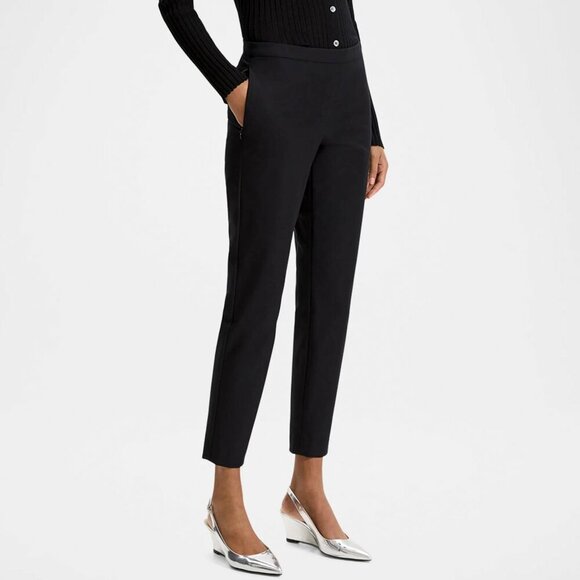 Theory Thaniel Approach Black Slim Fit Pull-On Pants - Picture 1 of 6